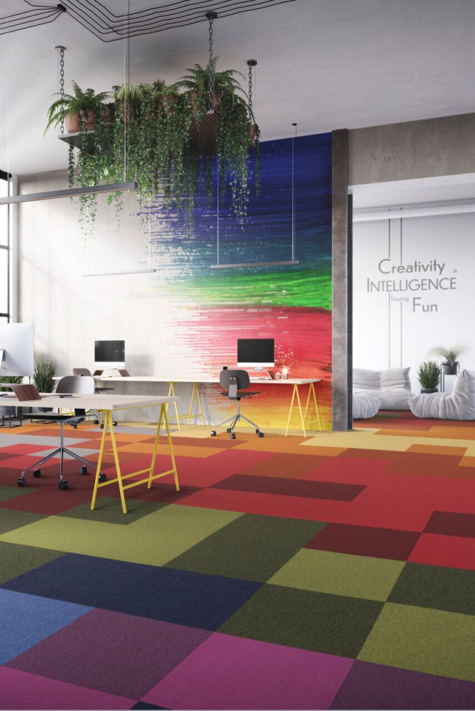 Unilin LOC Floor - Art Intervention_Creative Spark multi colour_room
